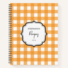 Libro de cocina de la receta del patrón de Naranja