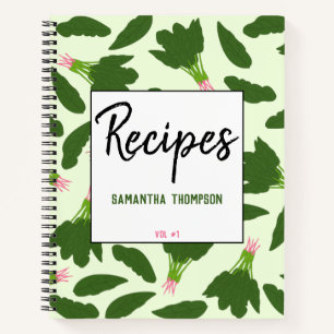 Libro de cocina de las recetas del patrón de espin
