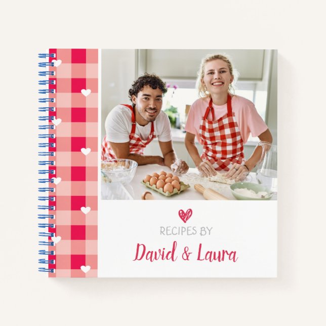 Libro de cocina de memoria de pareja personalizada (Anverso)