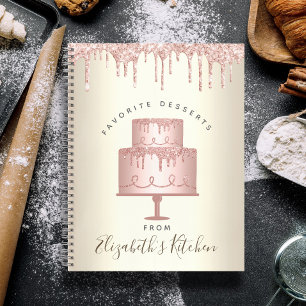 Libro de cocina de recetas Pastel rosa Panadería P