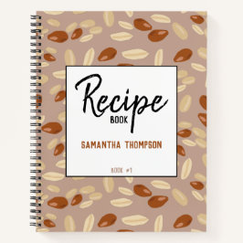 Libro de cocina en blanco personalizado sobre el p