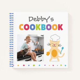 Libro de cocina para niños personalizado del gato
