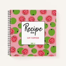 Libro de cocina personalizado del patrón de frutas