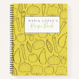 Libro de cocina personalizado del perro amarillo