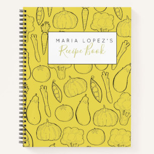 Libro de cocina personalizado del perro amarillo