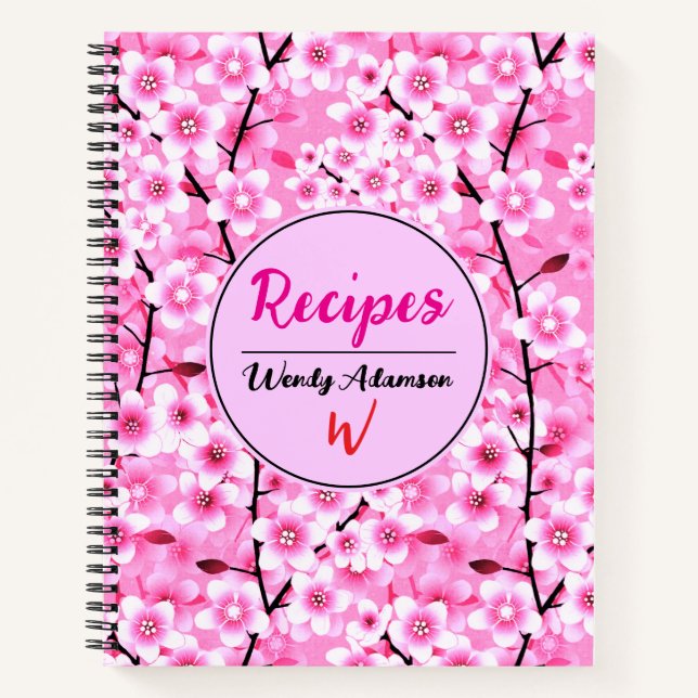 Libro de cocina rosa regalo para ella | Mejor rece (Anverso)