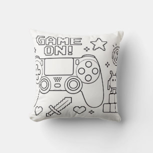 Libro de colorear para gamers Almohada Decoració