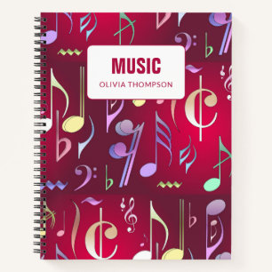 Libro de composición de lección de música con p