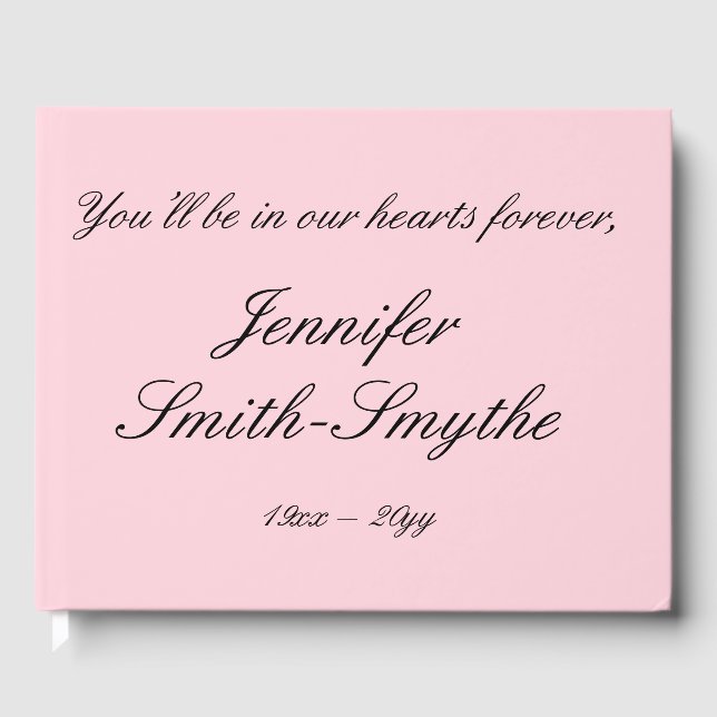 Libro de Condolencias Elegante y Abreviado (Anverso)