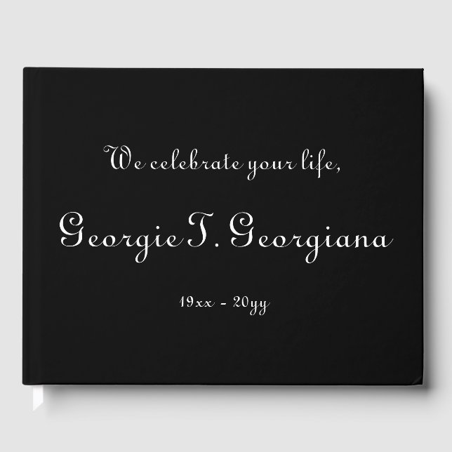 Libro de Condolencias Mínimo y Elegante (Anverso)