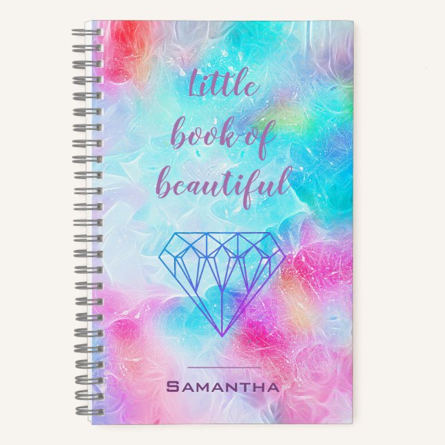 Libro de Diamantes en acuarela de bella positivida (Anverso)