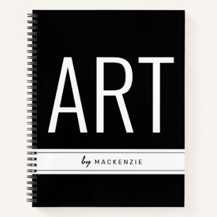 Libro de dibujo de arte con título grande de nomb