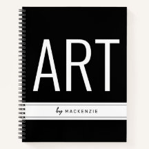 Libro de dibujo de arte con título grande de nombr