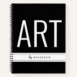 Libro de dibujo de arte con título grande de nombr