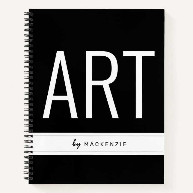 Libro de dibujo de arte con título grande de nombr (Anverso)