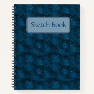 Libro de dibujos celestes de noche estelar azul y