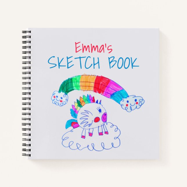Libro de dibujos rosa femenino (Anverso)