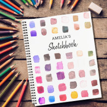 Libro de esbozo colorido personalizado