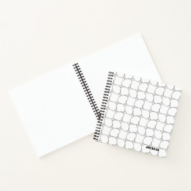 Libro de esbozo de Black White Geometric Bullet Jo (Interior)