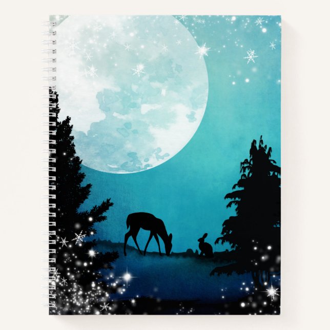 Libro de esbozo de Winter Woodland & Deer (Anverso)