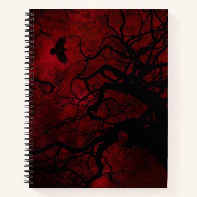 Libro de esbozo gótico rojo y negro (Anverso)