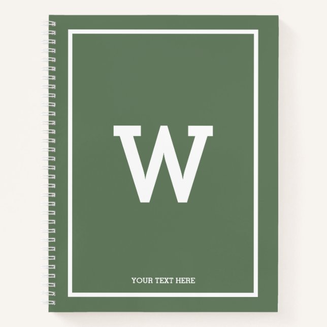 Libro de esbozo inicial verde simple (Anverso)