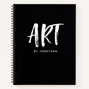 Libro de esbozo personalizado de blanco negro tu n