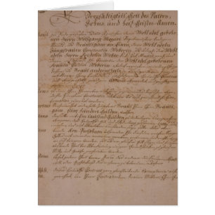 Libro de familia de Wolfgang, de Mozart y de Weber