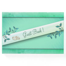 Libro de firmas Chic Sea Green con anillos