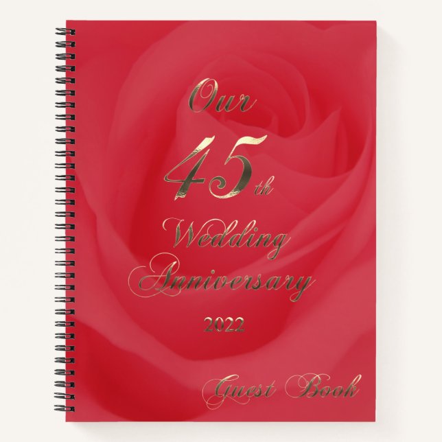 Libro de firmas de bodas de zafiro 2022 45 anivers (Anverso)
