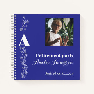 Libro de firmas de flores silvestres para la jubil