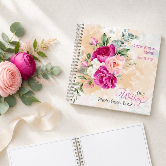 Libro de firmas de fotos de boda con toque de colo (Subido por el creador)