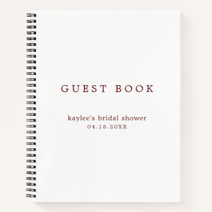 Libro de firmas de invitados para ducha de novia b