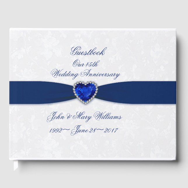 Libro de firmas para aniversario de bodas número 4 (Anverso)