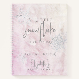 Libro de firmas para fiesta de bebé copo de nieve 