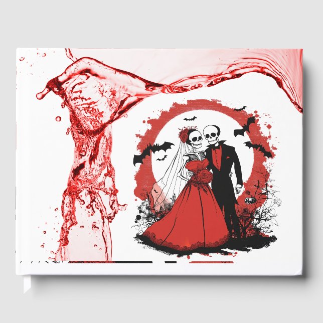 Libro de firmas para invitados de boda de Hallowee (Anverso)