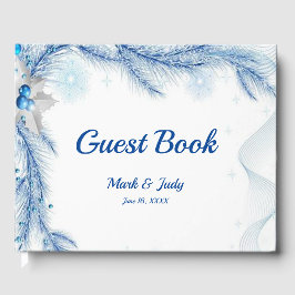 Libro de firmas para invitados de boda de Navidad