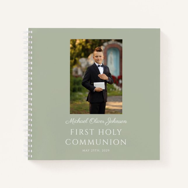Libro de firmas personalizado para niño con foto p (Anverso)