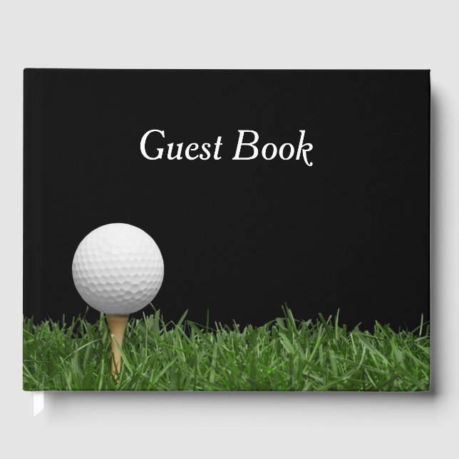 Libro de Golf Guest sobre fondo negro (Anverso)