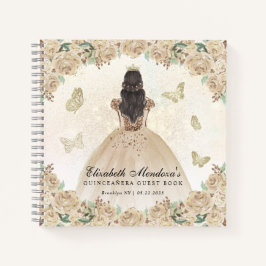 Libro de Guestbook de la Princesa Quinceañera