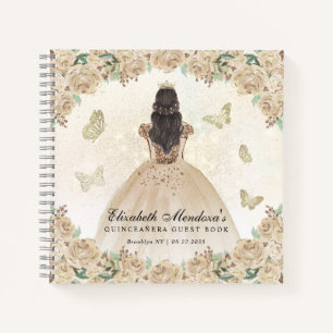 Libro de Guestbook de la Princesa Quinceañera