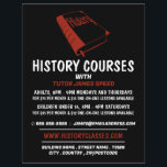 Libro de Historia Rojo, Publicidad del Curso de Hi<br><div class="desc">Libro de Historia Rojo,  Volantes de Publicidad del Curso de Historia por La Tienda de Tarjetas de Presentación.</div>
