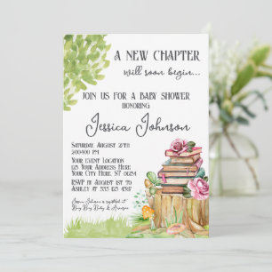 Libro de historias Invitación a Baby Shower Nuevo 