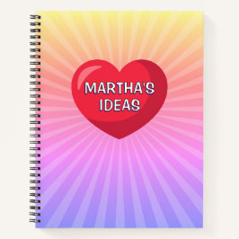 Libro de historietas cuaderno de nombres personali