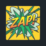 Libro de historietas Pop Art ZAP arte mural Metali<br><div class="desc">Guay,  diseño de arte pop de historietas de moda y divertido que pone el wham,  zap,  en tu casa,  tu oficina y tu día. Diseñado por ComicBookPop© en www.zazzle.com/comicbookpop*</div>
