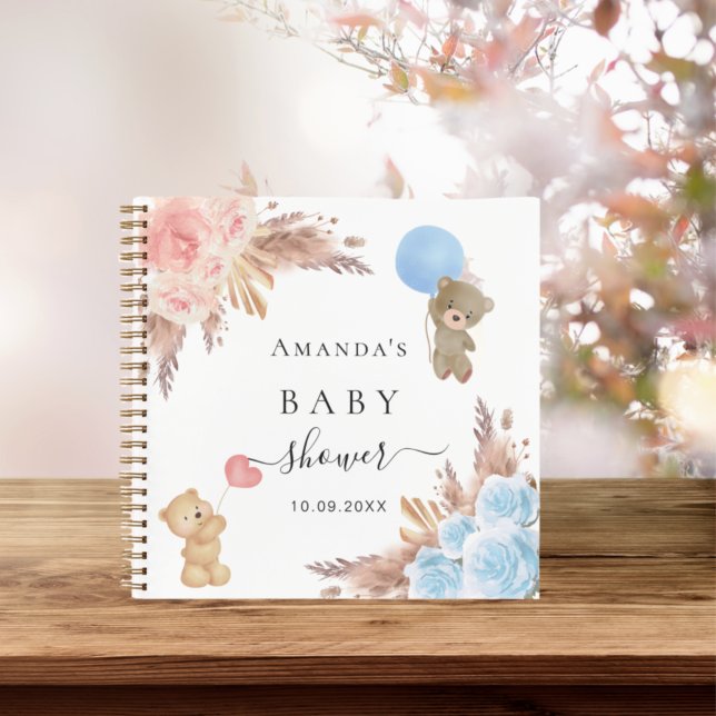 Libro de invitaciones Baby Shower pampas género (Subido por el creador)