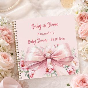Libro de invitado Baby Shower bloom bow photo