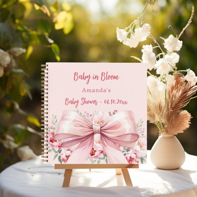 Libro de invitado Baby Shower bloom bow photo (Subido por el creador)