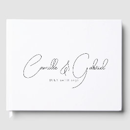 Libro de invitado blanco de Black Script Names Bod