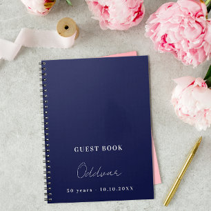 libro de invitado cumpleaños nombre blanco azul ma